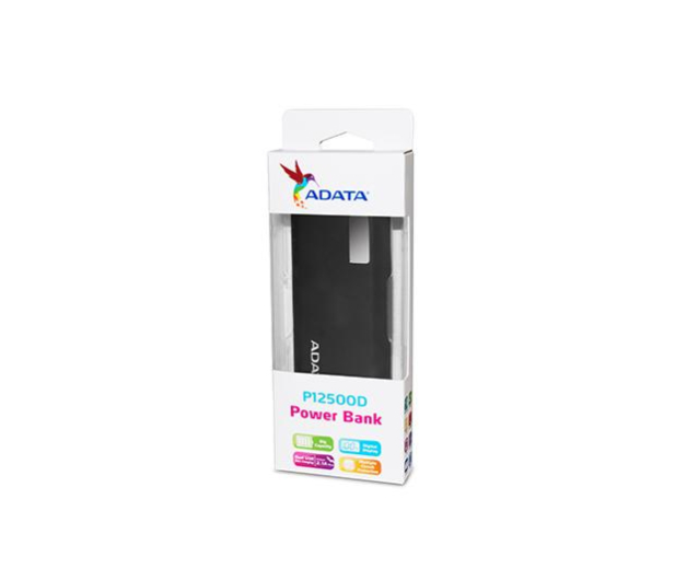ADATA Power Bank P12500D 12500mAh 2A (czarny) - 476940 - zdjęcie 4